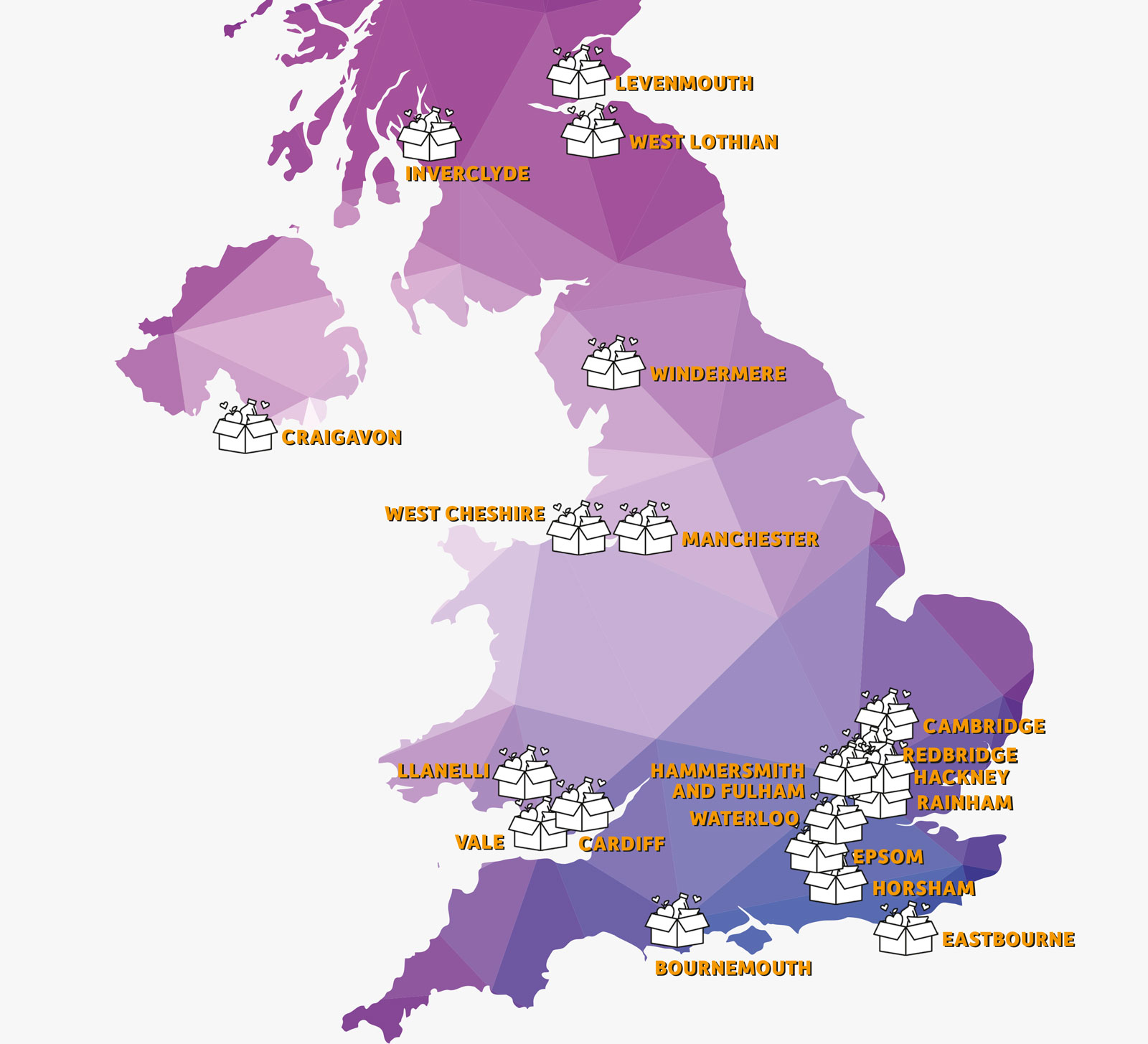 Food bank service for charities